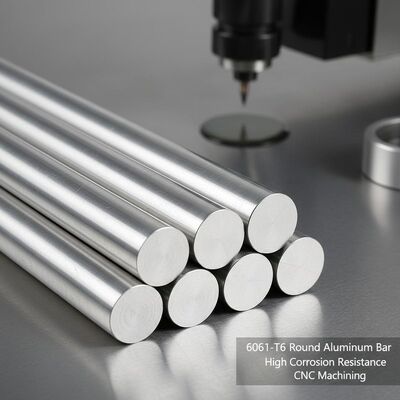 6061 T6 CNC İşleme Yüksek korozyon direnci ile büyük çaplı alüminyum yuvarlak çubuk