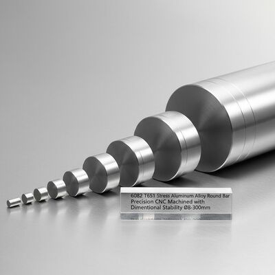 6082 T651 Stresden Arındırılmış Alüminyum Alaşım Yuvarlak Çubuk Hızlı CNC İşlenmiş Sıkı Toleransa sahip h8/h9