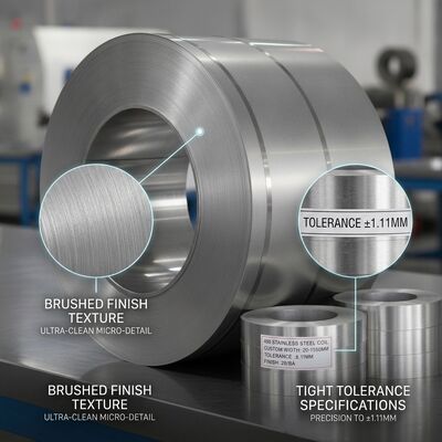0.5mm-2.5mm Kalınlıkta Çamaşır Makinesi Tamburları İçin BA 2B Yüzeyli Derin Çekme Sınıfı 430 Paslanmaz Çelik Rulo