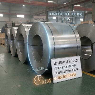 Asansör Dekoratif Sınıf Uygulamaları İçin Parmak İzi Bırakmayan 430 Paslanmaz Çelik Bobin (0.4mm-2.0mm Kalınlık)