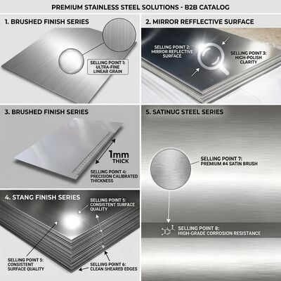 Mirror-Finished 304 Stainless Steel Sheet 8K Polished Decorative Elevator Cladding