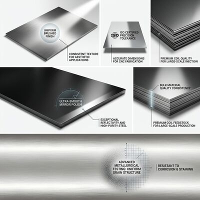 Asansör kaplamaları için 8K Süper Mirror Finish 304 paslanmaz çelik levhası% 95 yansıtıcılık ve korozyona dayanıklı 304 altyapı
