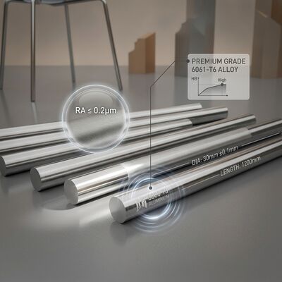 Büyük Çaplı Dövme 6061 Alüminyum Yuvarlak Çubuk Ağır Hizmet Tipi CNC İşleme Çubuğu
